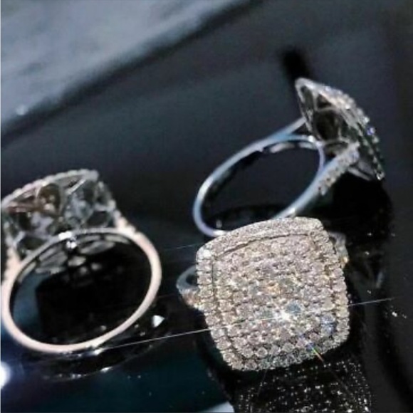 New Women’s 925 Silver Beautiful Diamond Ring - Picture 8 of 8